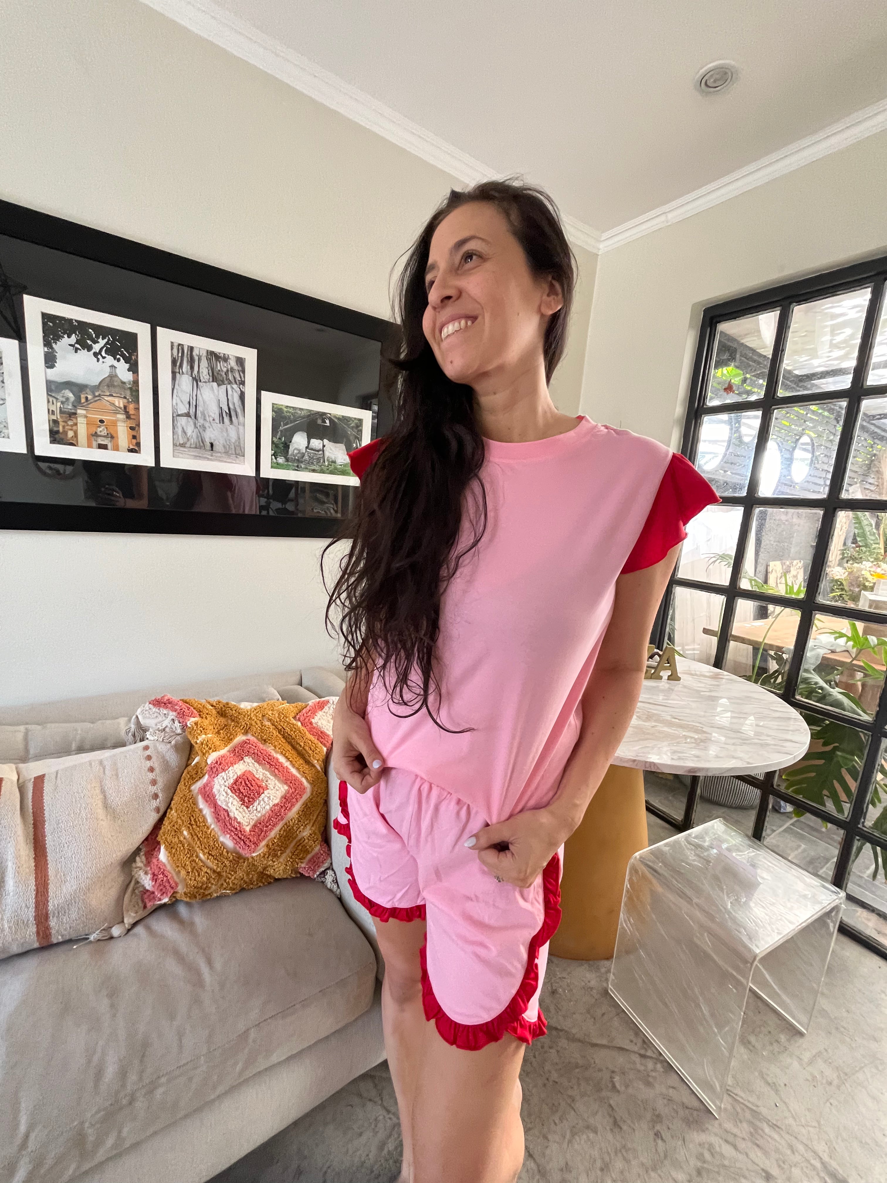 *Pijama Mujer Algodón Rosa