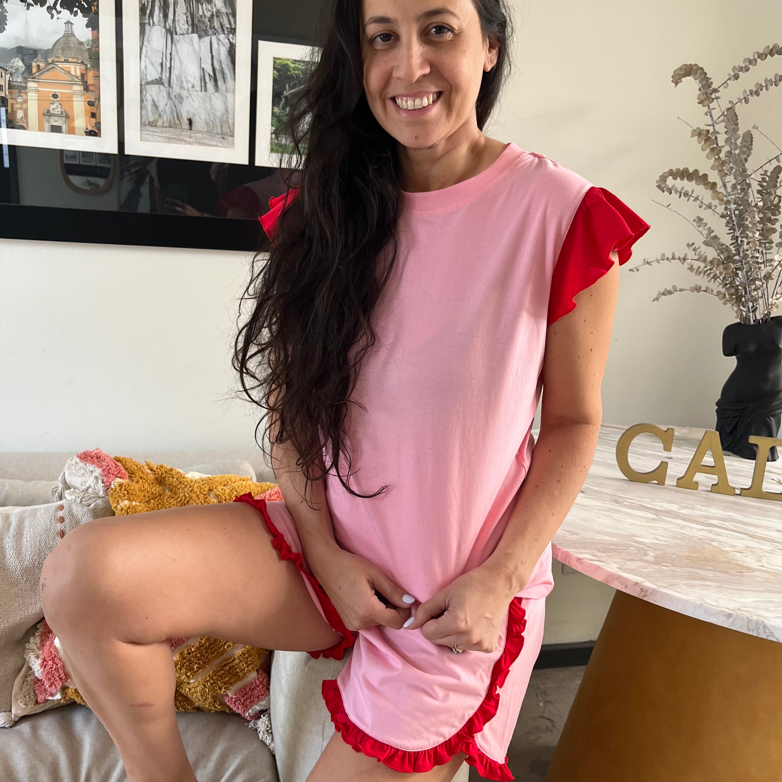 *Pijama Mujer Algodón Rosa