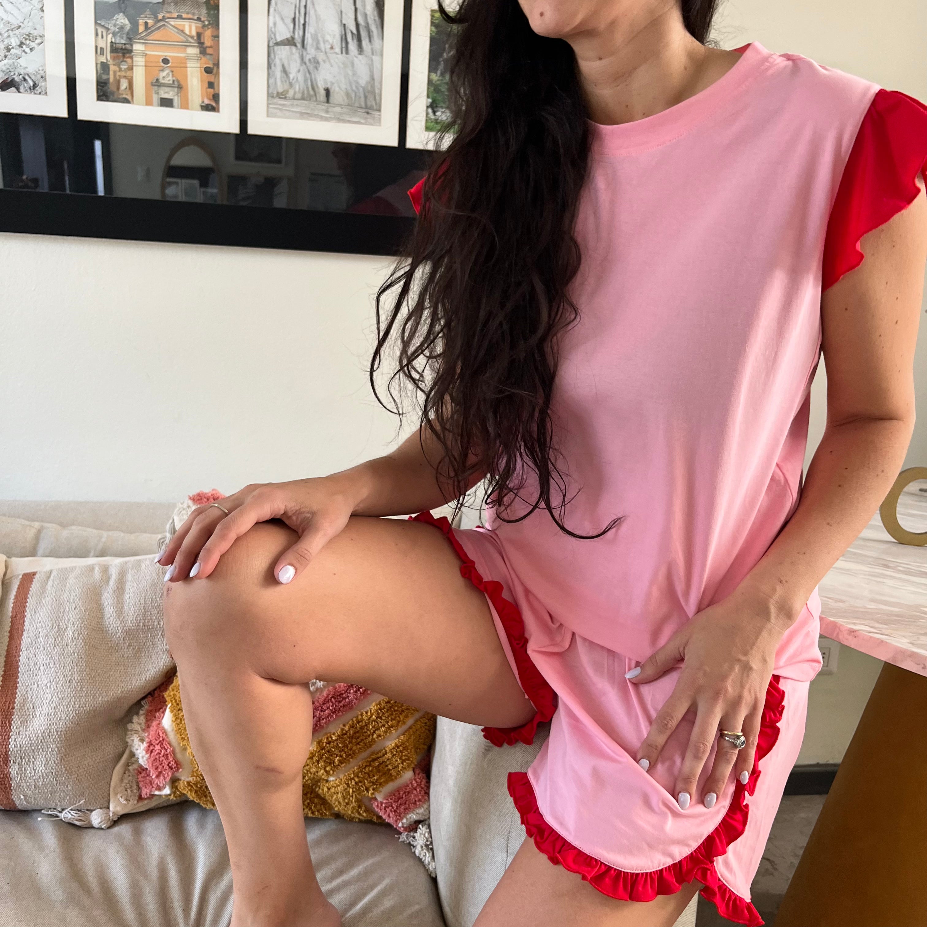 *Pijama Mujer Algodón Rosa