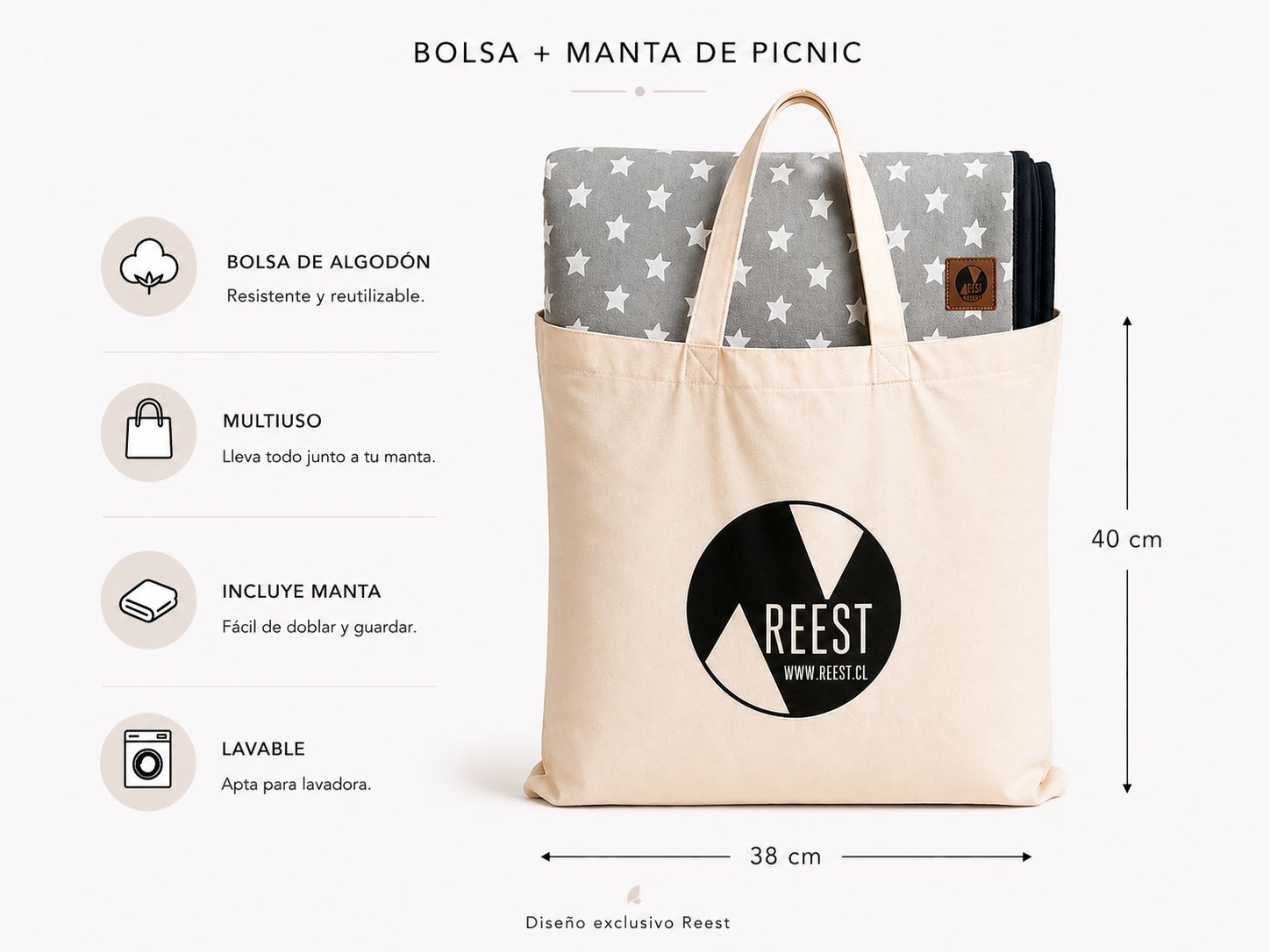 MANTA PICNIC ESTRELLAS